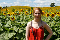Pope Farm Conservancy - Melissa Hillmer with Sunflowers